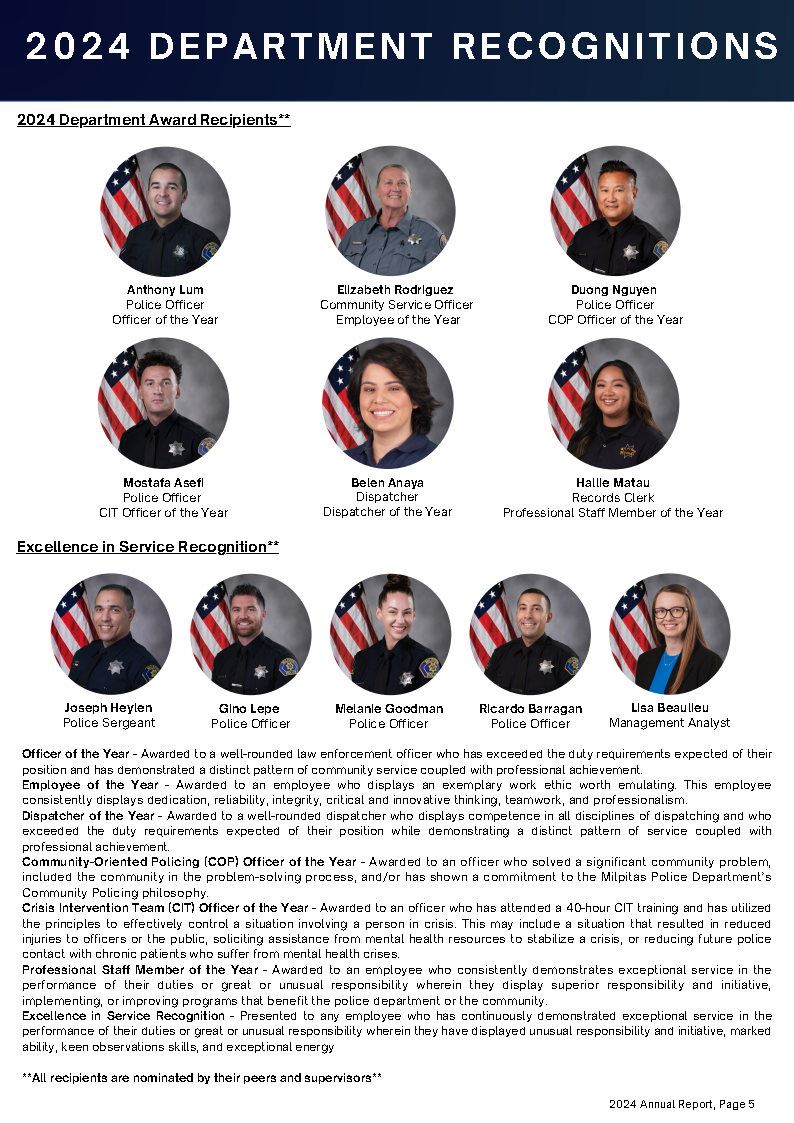 06 - 2024 Department Recognitions