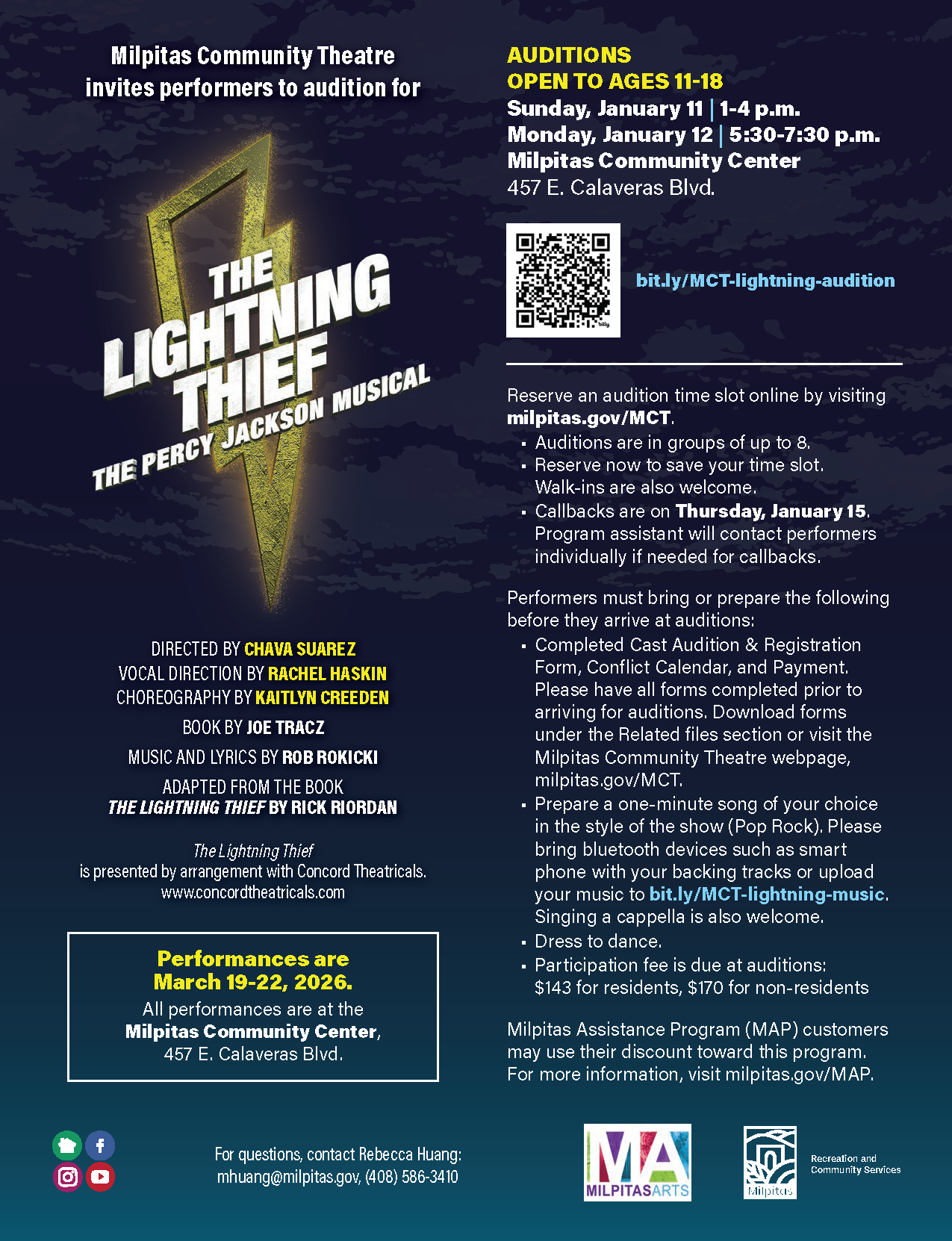 Lightning Thief - Audition Flyer